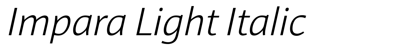 Impara Light Italic